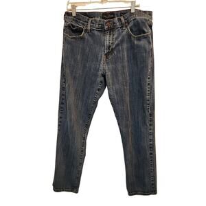 Lucky Brand Blue Denim Medium Wash Classic Cotton Straight Leg Jeans Size 36/30